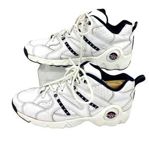 Vintage Vuarnet Leather Tennis Shoes Mens 12 Sneakers White Hi Top Trainers RARE